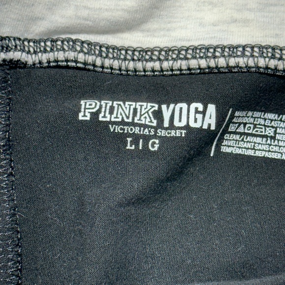 Pink Victoria’s Secret women’s size large yoga leggings with‎ roll down top - Picture 9 of 9
